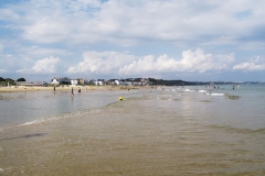 Poole-Beach-on-a-Sunny-day-crystal-clear-water